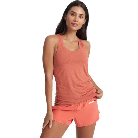 Vuori Lux Performance Tank Large Lychee Heathered Orange peach athletic workout - Picture 1 of 8
